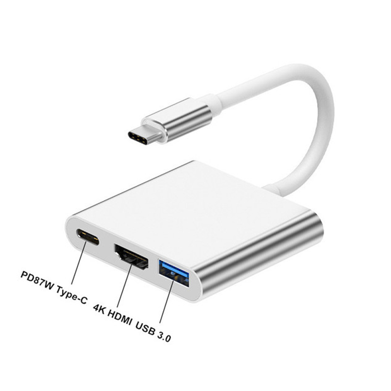 3 in 1 USB Type C Hub to 4K HD - Tablet Pc Accessories 评论和价格