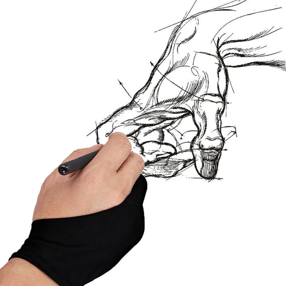 4Pcs Anti- Drawing Gloves Two  - Drawing Glove Artist 评论和价格