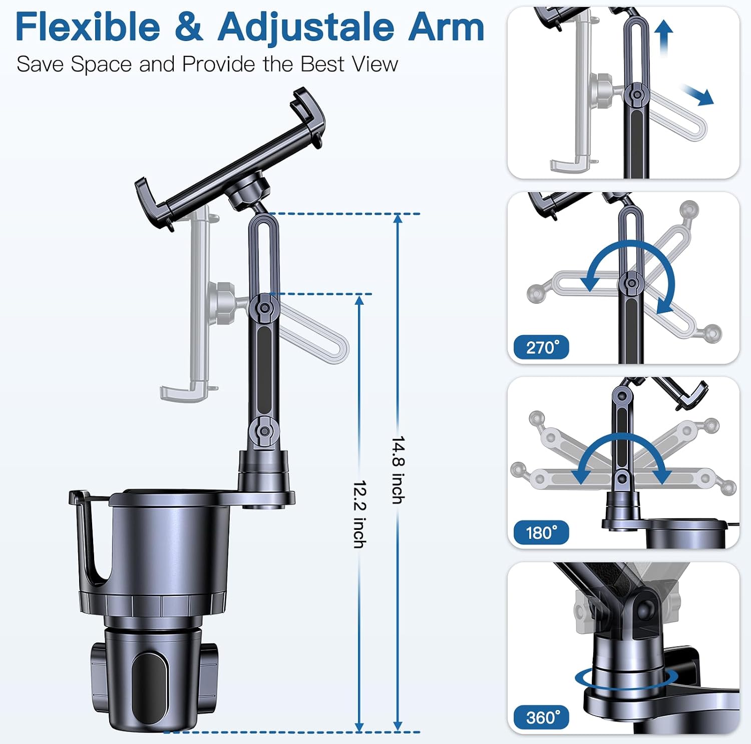 Cup Holder Phone Tablet Mount, - Trimble Tablet Accessories 评论和价格