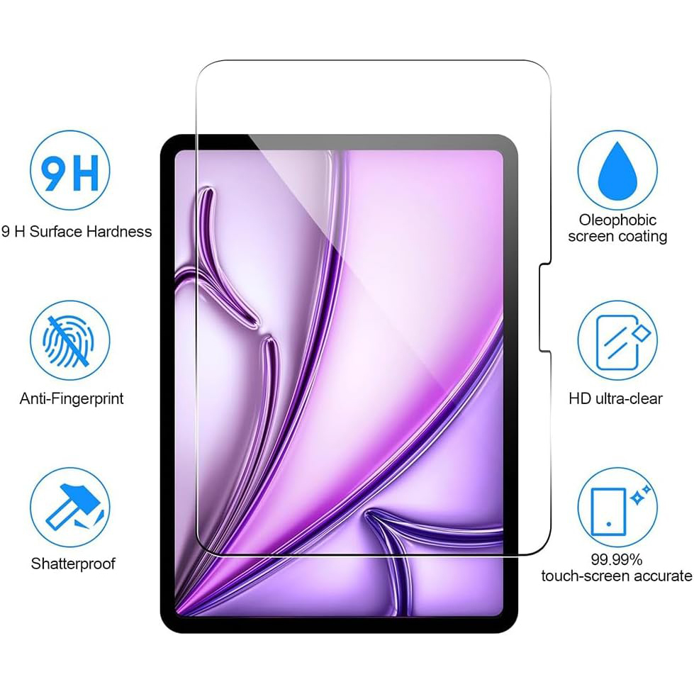 2pcs 9H Tempered Glass For iPa - Temu Tablet Accessories 评论和价格