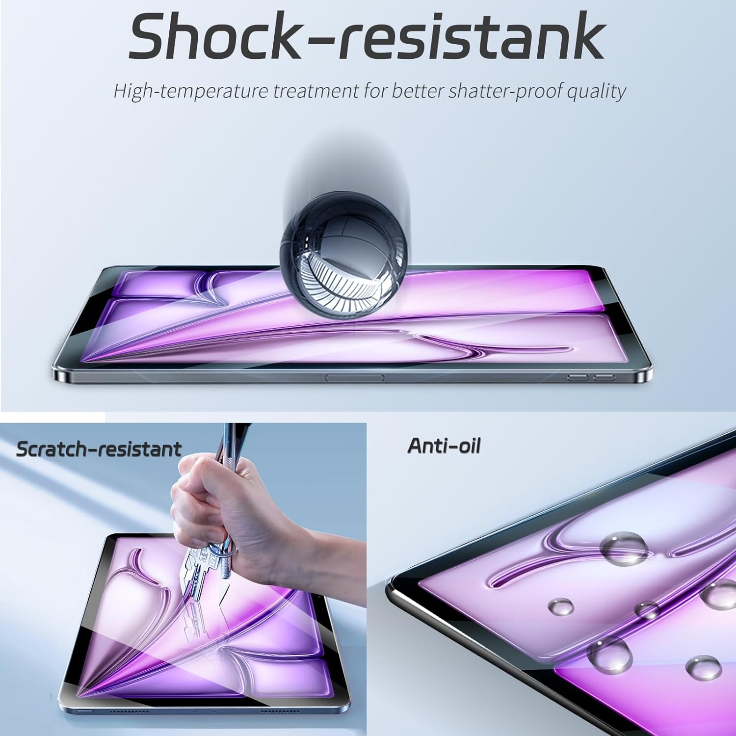 2pcs 9H Tempered Glass For iPa - Temu Tablet Accessories 评论和价格