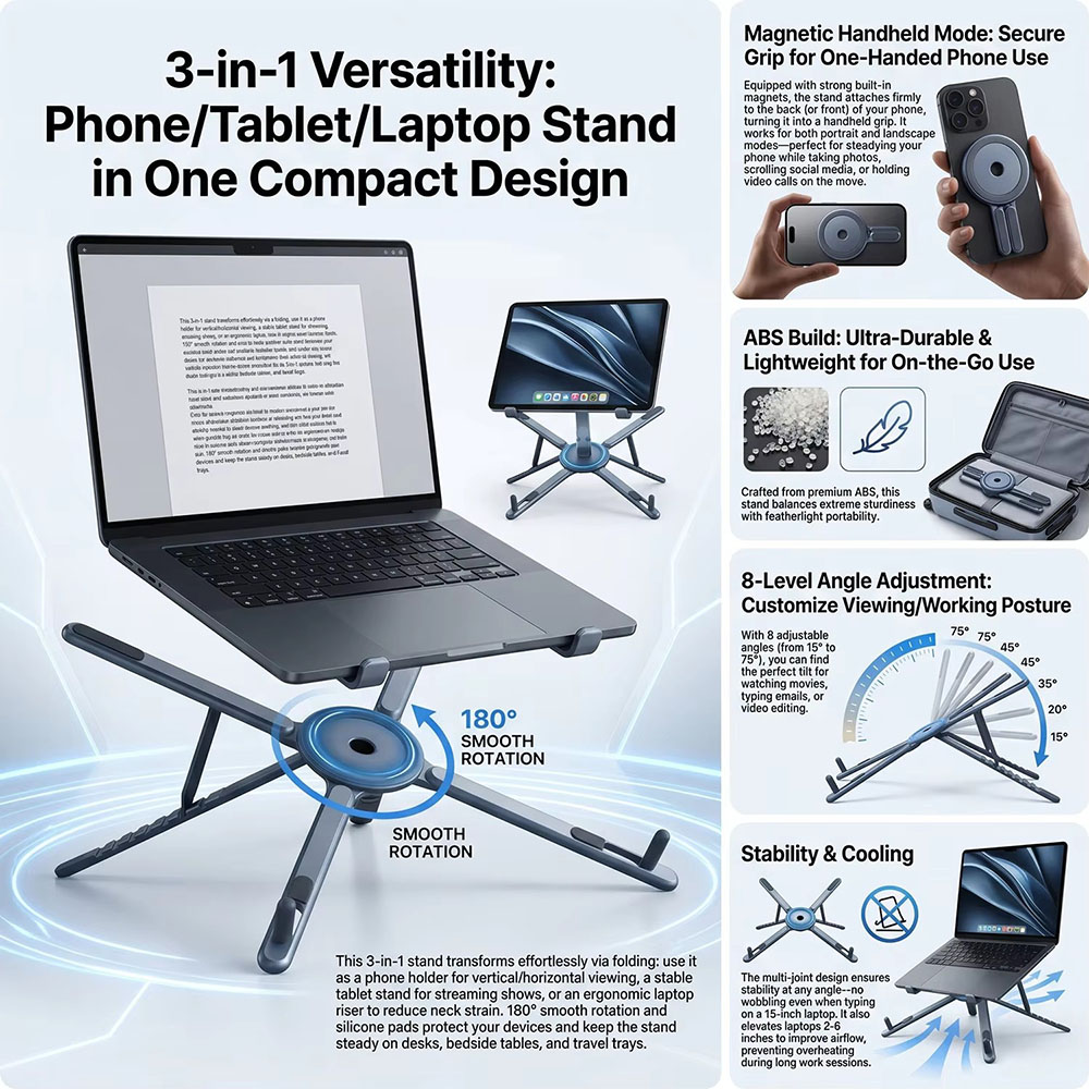 Portable Magnetic Phone Holder - Useful Tablet Accessories 评论和价格