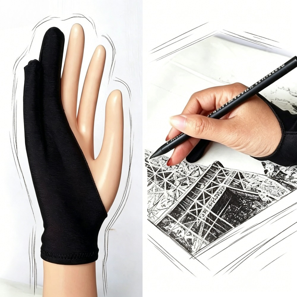 Artist Two-Finger Gloves Anti  - Drawing Glove Artist 评论和价格