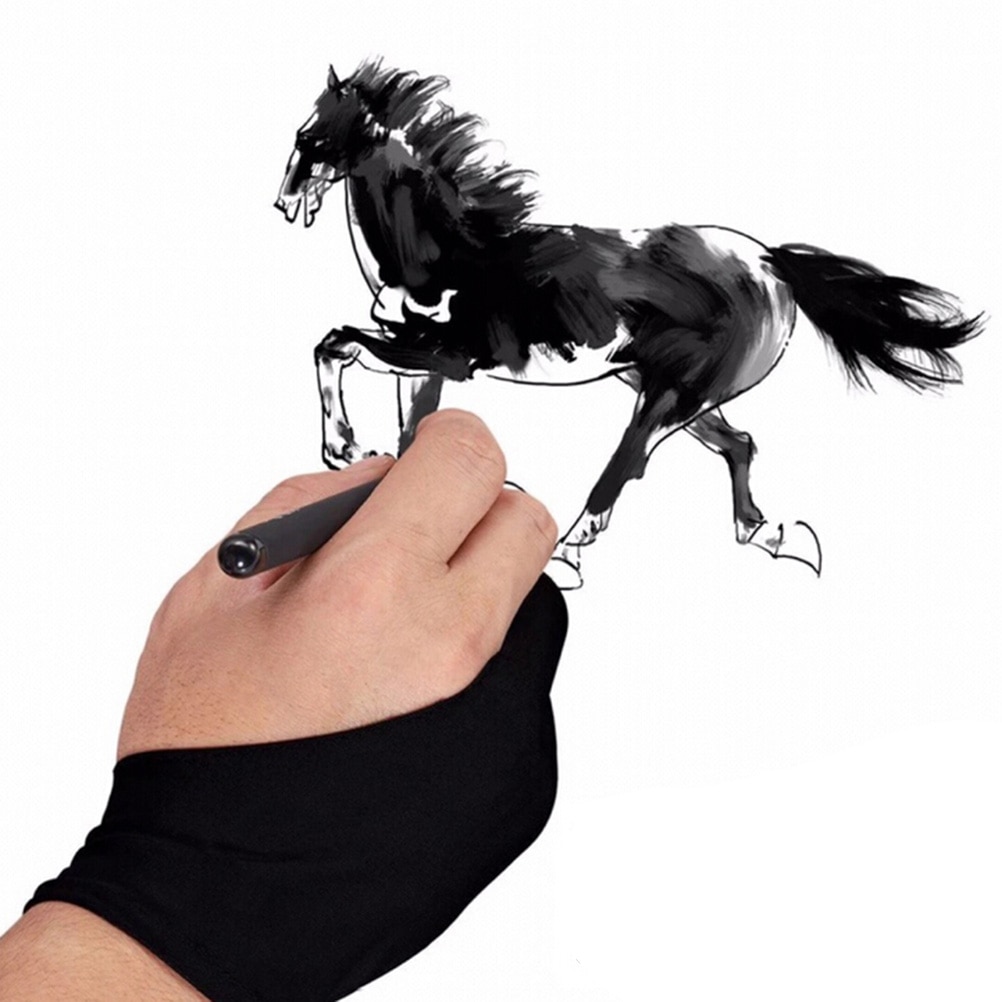 Black 2 finger artist glove an - Drawing Glove Artist 评论和价格