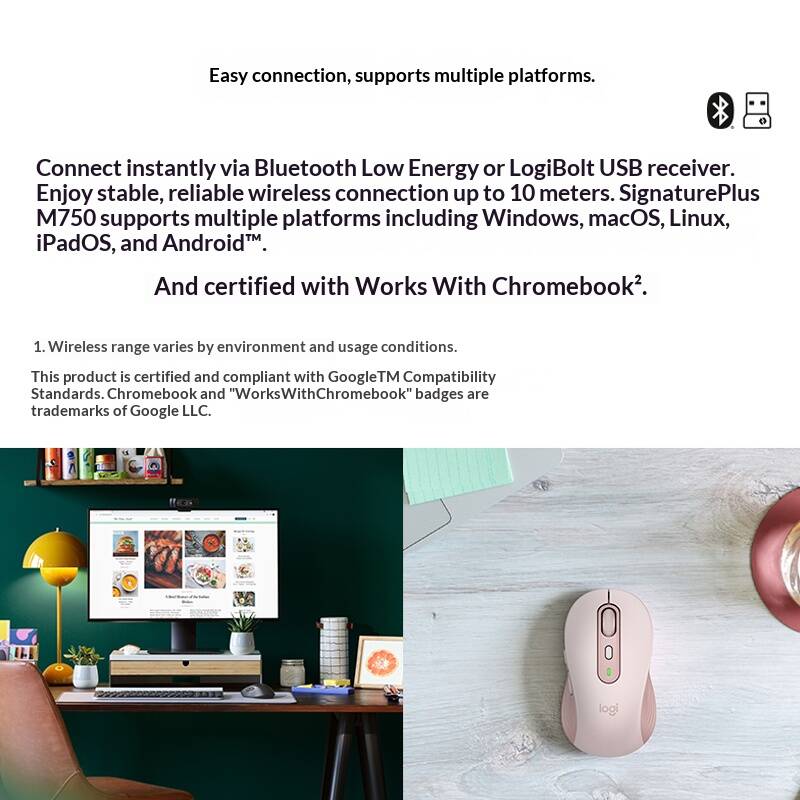M750 Bluetooth Silent Mouse Qu - Logitech Tablet Accessories 评论和价格